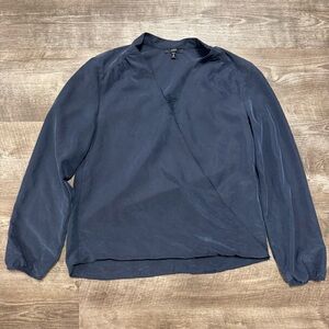 DREW by Anthropologie Wrap Front Long Sleeve Shirt Size Small